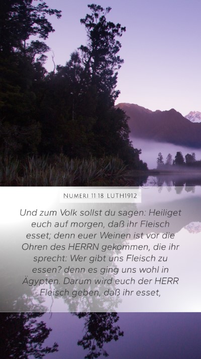 Numeri 11:18 LUTH1912 Mobile Phone Wallpaper - Und zum Volk sollst du sagen: Heiliget euch auf - Mobile Bible Verse Wallpaper
