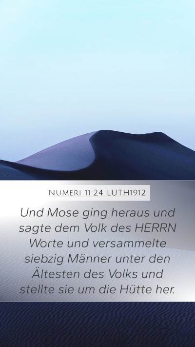 Numeri 11:24 LUTH1912 Bible Verse Image