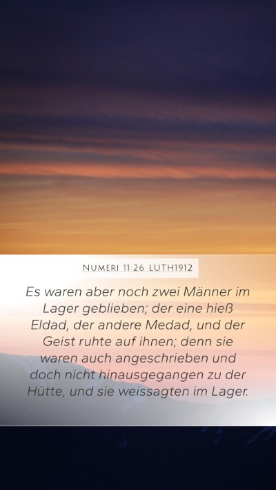 Numeri 11:26 LUTH1912 Bible Verse Image