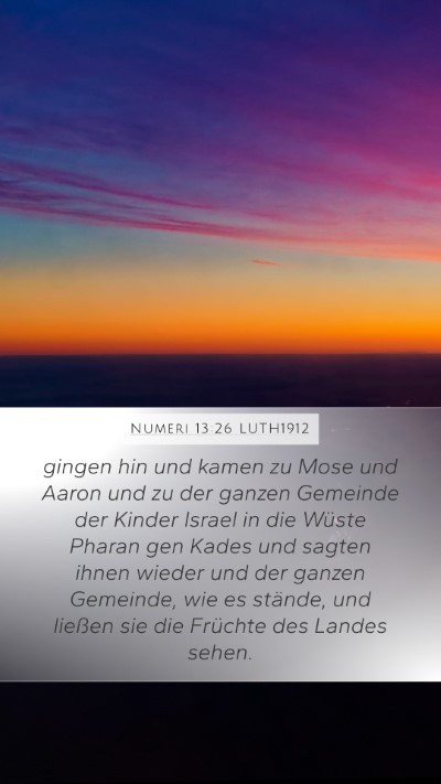 Numeri 13:26 LUTH1912 Bible Verse Image