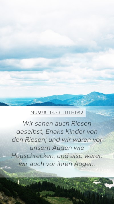 Numeri 13:33 LUTH1912 Bible Verse Image