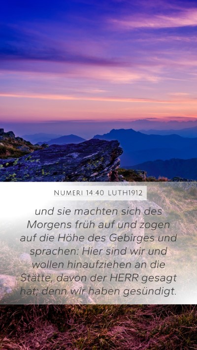 Numeri 14:40 LUTH1912 Bible Verse Image