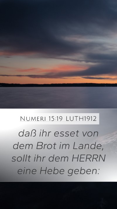 Numeri 15:19 LUTH1912 Bible Verse Image