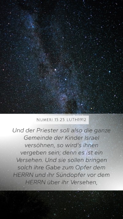 Numeri 15:25 LUTH1912 Bible Verse Image