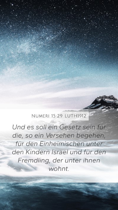 Numeri 15:29 LUTH1912 Bible Verse Image