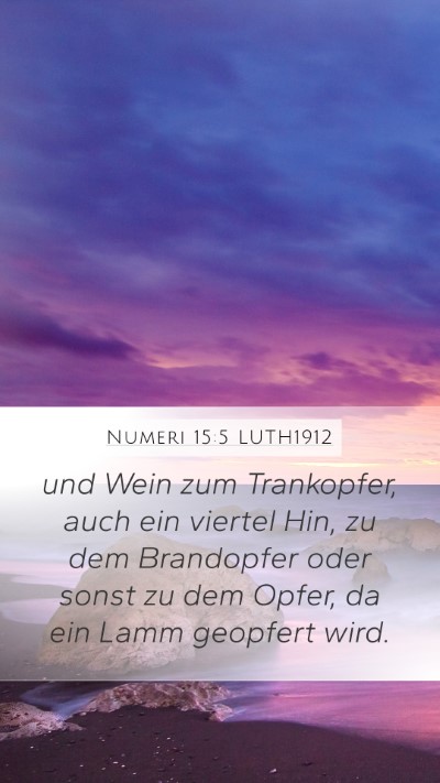 Numeri 15:5 LUTH1912 Bible Verse Image