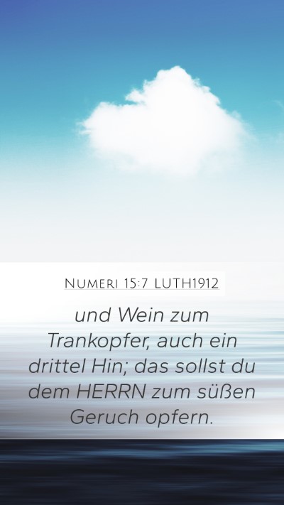Numeri 15:7 LUTH1912 Bible Verse Image