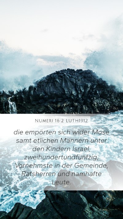 Numeri 16:2 LUTH1912 Bible Verse Image