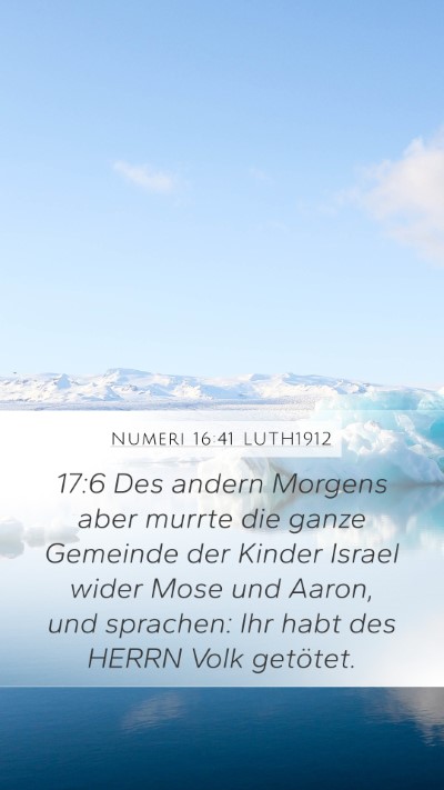 Numeri 16:41 LUTH1912 Bible Verse Image