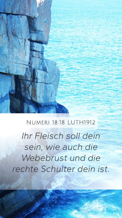 Numeri 18:18 LUTH1912 Mobile Phone Wallpaper - Ihr Fleisch soll dein sein, wie auch die - Mobile Bible Verse Wallpaper
