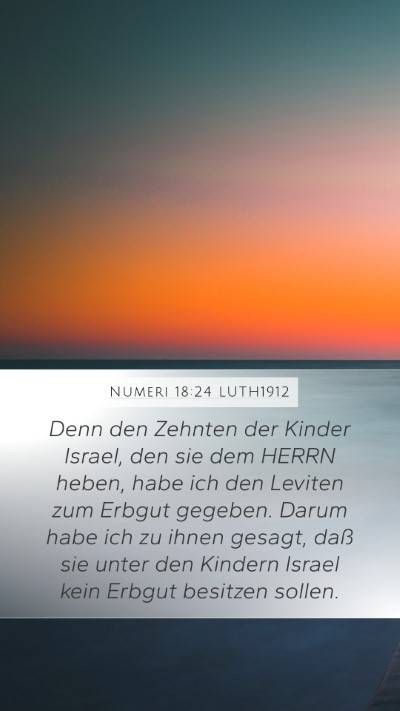 Numeri 18:24 LUTH1912 Bible Verse Image