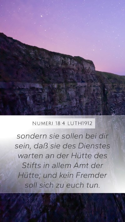 Numeri 18:4 LUTH1912 Bible Verse Image