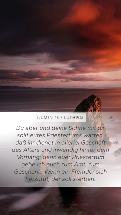 Numeri 18:7 LUTH1912 Bible Verse Image