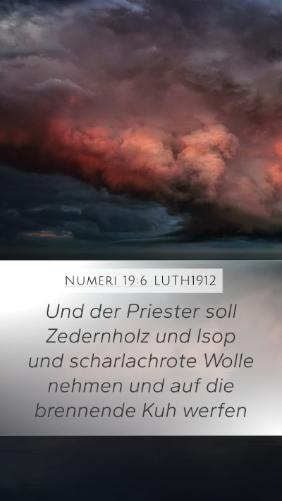 Numeri 19:6 LUTH1912 Bible Verse Image