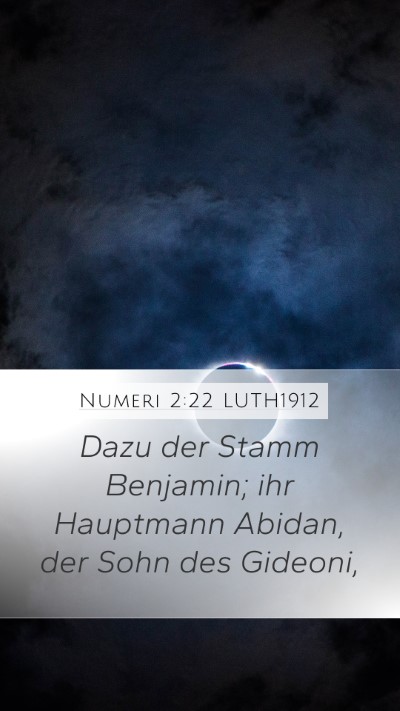 Numeri 2:22 LUTH1912 Bible Verse Image