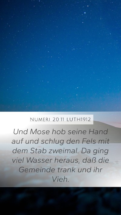 Numeri 20:11 LUTH1912 Bible Verse Image