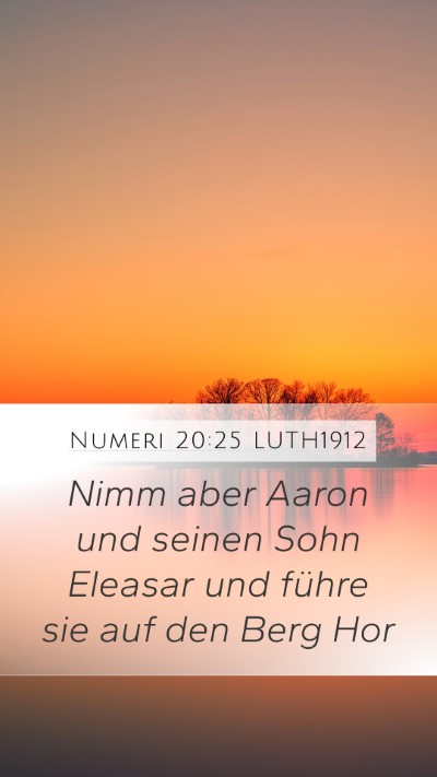 Numeri 20:25 LUTH1912 Mobile Phone Wallpaper - Nimm aber Aaron und seinen Sohn Eleasar und - Mobile Bible Verse Wallpaper