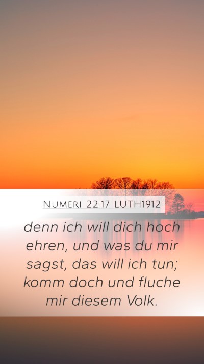 Numeri 22:17 LUTH1912 Bible Verse Image