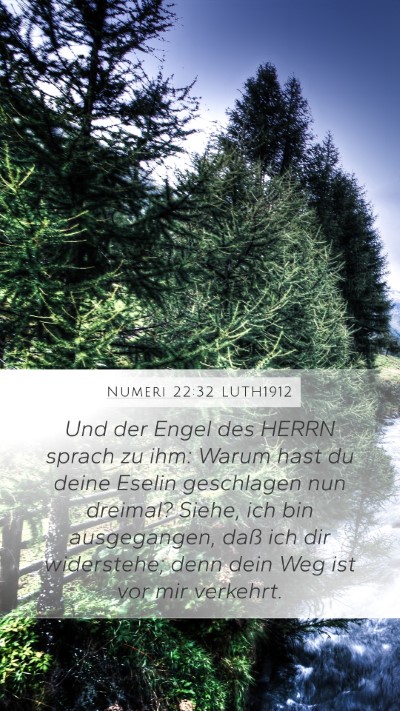 Numeri 22:32 LUTH1912 Mobile Phone Wallpaper - Und der Engel des HERRN sprach zu ihm: Warum hast - Mobile Bible Verse Wallpaper