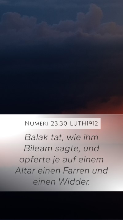 Numeri 23:30 LUTH1912 Bible Verse Image