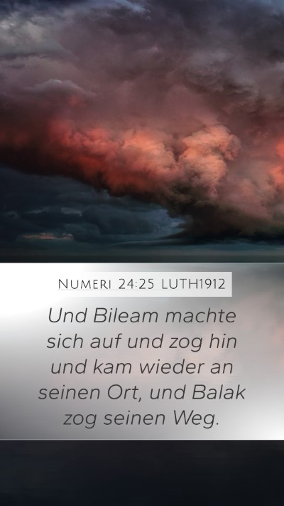 Numeri 24:25 LUTH1912 Bible Verse Image