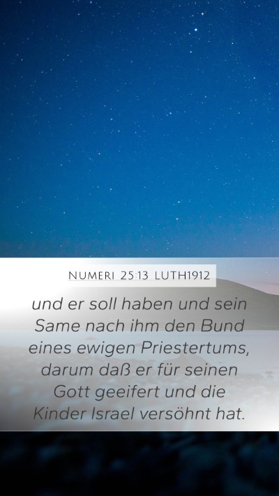 Numeri 25:13 LUTH1912 Bible Verse Image