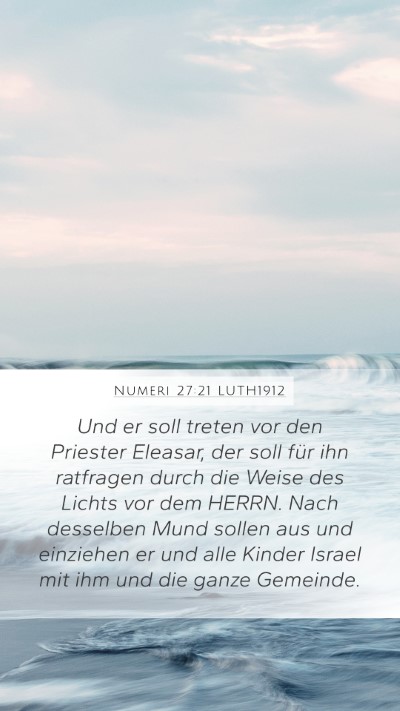 Numeri 27:21 LUTH1912 Bible Verse Image
