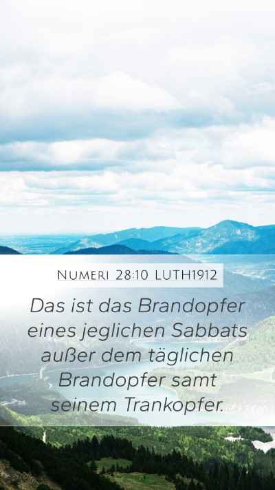 Numeri 28:10 LUTH1912 Bible Verse Image
