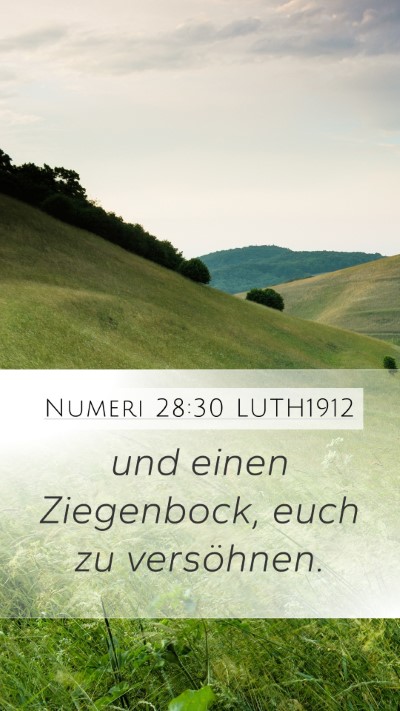 Numeri 28:30 LUTH1912 Bible Verse Image