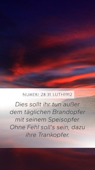 Numeri 28:31 LUTH1912 Bible Verse Image