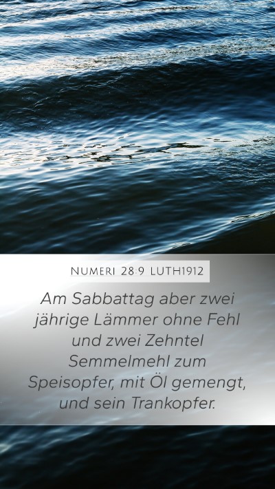 Numeri 28:9 LUTH1912 Bible Verse Image
