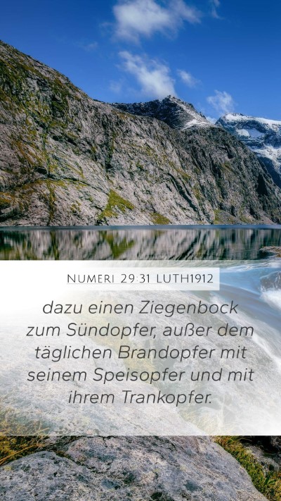 Numeri 29:31 LUTH1912 Bible Verse Image