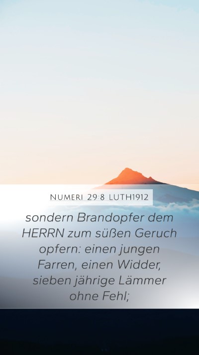 Numeri 29:8 LUTH1912 Bible Verse Image