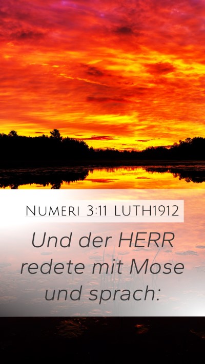 Numeri 3:11 LUTH1912 Mobile Phone Wallpaper - Und der HERR redete mit Mose und - Mobile Bible Verse Wallpaper