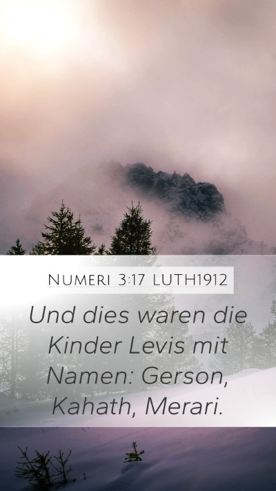 Numeri 3:17 LUTH1912 Bible Verse Image