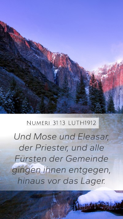 Numeri 31:13 LUTH1912 Mobile Phone Wallpaper - Und Mose und Eleasar, der Priester, und alle - Mobile Bible Verse Wallpaper