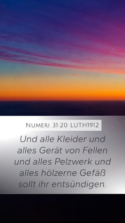 Numeri 31:20 LUTH1912 Bible Verse Image