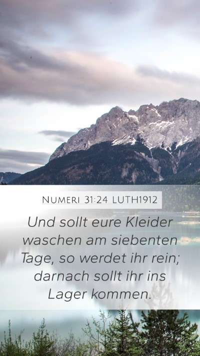 Numeri 31:24 LUTH1912 Mobile Phone Wallpaper - Und sollt eure Kleider waschen am siebenten Tage, - Mobile Bible Verse Wallpaper