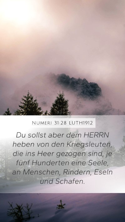 Numeri 31:28 LUTH1912 Bible Verse Image