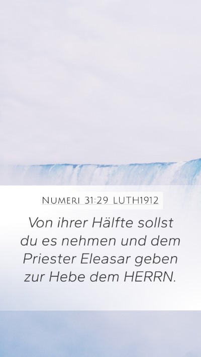 Numeri 31:29 LUTH1912 Bible Verse Image