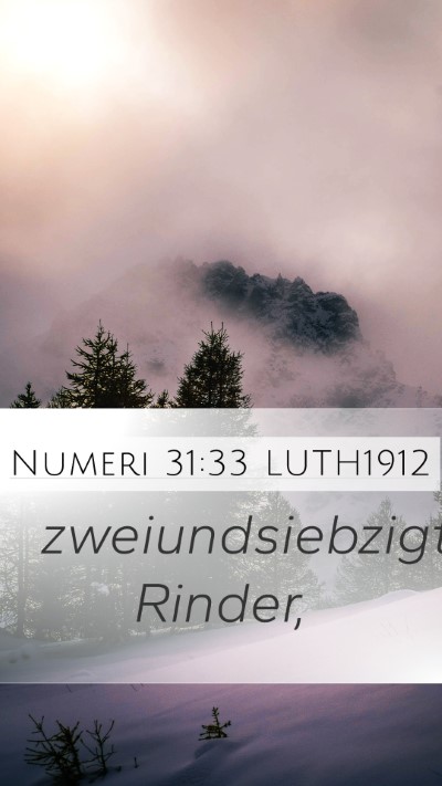 Numeri 31:33 LUTH1912 Mobile Phone Wallpaper - zweiundsiebzigtausend - Mobile Bible Verse Wallpaper