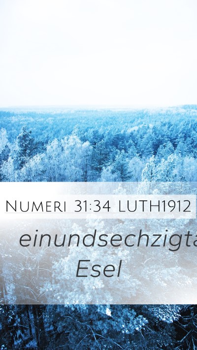 Numeri 31:34 LUTH1912 Mobile Phone Wallpaper - einundsechzigtausend - Mobile Bible Verse Wallpaper