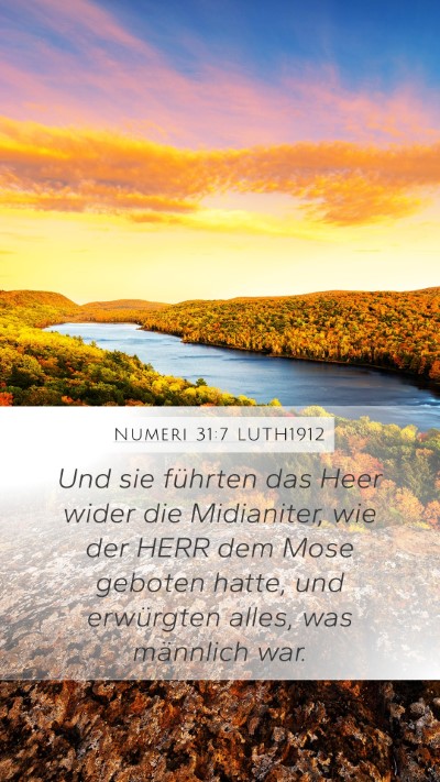 Numeri 31:7 LUTH1912 Bible Verse Image