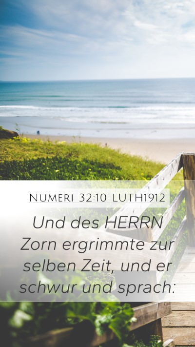 Numeri 32:10 LUTH1912 Bible Verse Image
