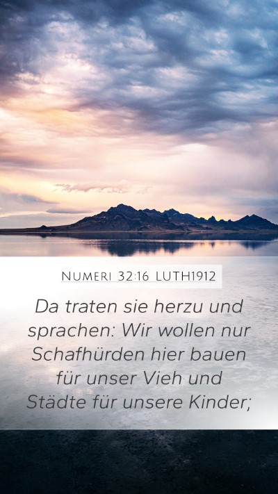 Numeri 32:16 LUTH1912 Bible Verse Image