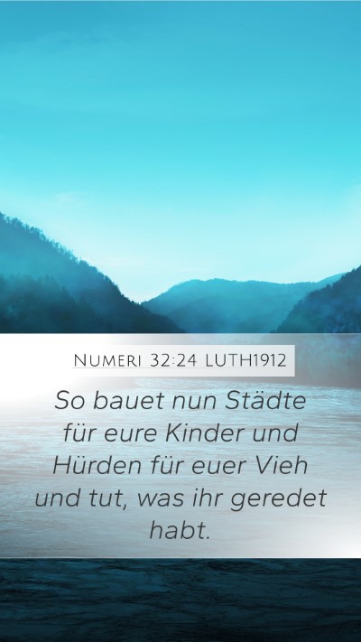 Numeri 32:24 LUTH1912 Bible Verse Image