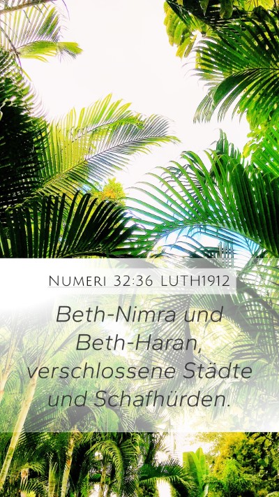 Numeri 32:36 LUTH1912 Bible Verse Image