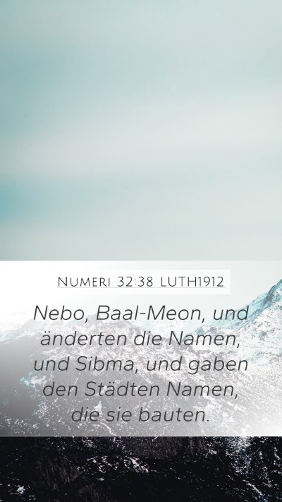 Numeri 32:38 LUTH1912 Bible Verse Image