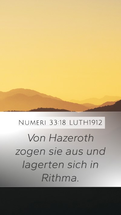 Numeri 33:18 LUTH1912 Bible Verse Image
