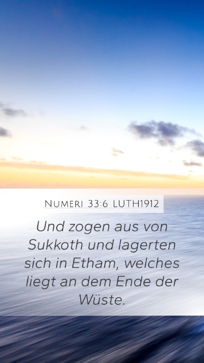 Numeri 33:6 LUTH1912 Bible Verse Image